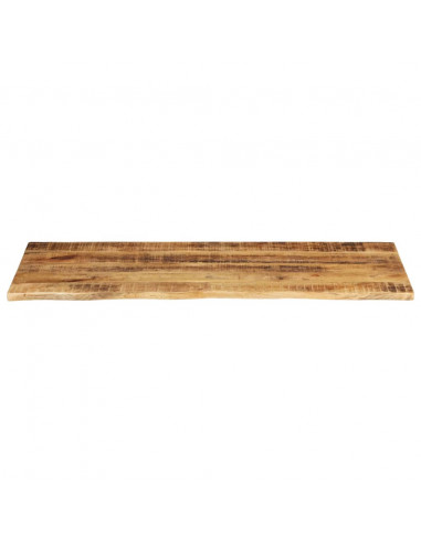 Piano Tavolo 140x60x3,8 cm Bordi Vivi Legno di Mango Grezzo