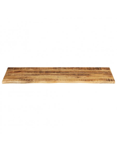 Piano Tavolo 140x60x3,8 cm Bordi Vivi Legno di Mango Grezzo
