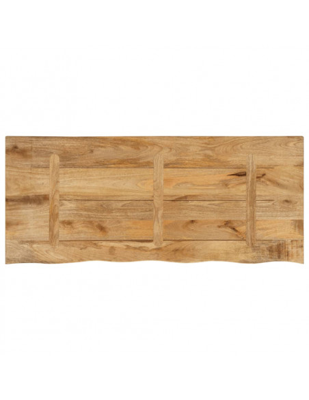 Piano Tavolo 140x60x3,8 cm Bordi Vivi Legno di Mango Grezzo