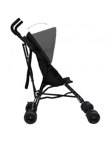 Passeggino Antracite e Nero in Acciaio