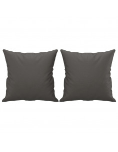 Cuscini Decorativi 2pz Grigio 40x40 cm in Similpelle