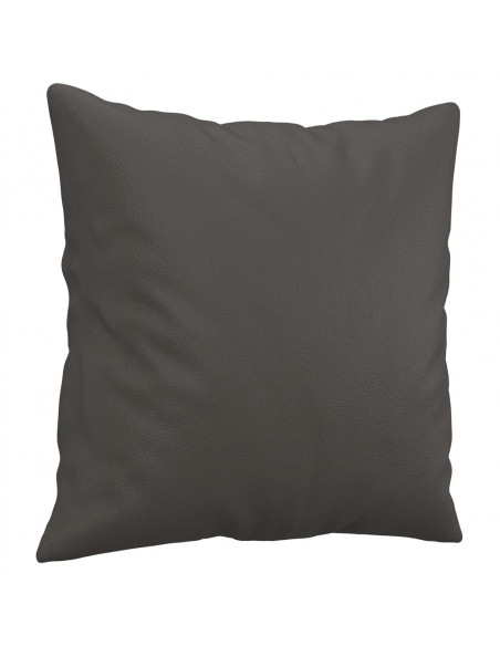 Cuscini Decorativi 2pz Grigio 40x40 cm in Similpelle