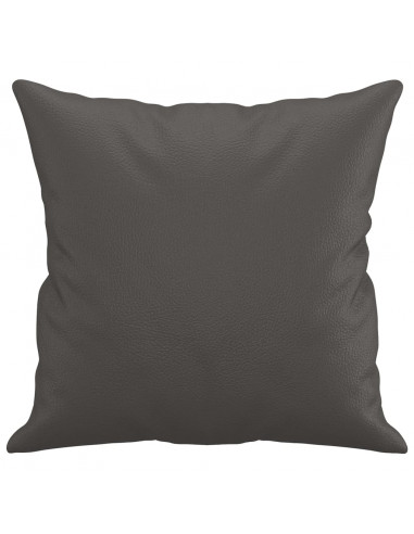 Cuscini Decorativi 2pz Grigio 40x40 cm in Similpelle