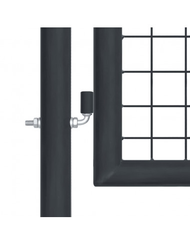 Cancello per Giardino in Acciaio Zincato Grigio 100x200 cm