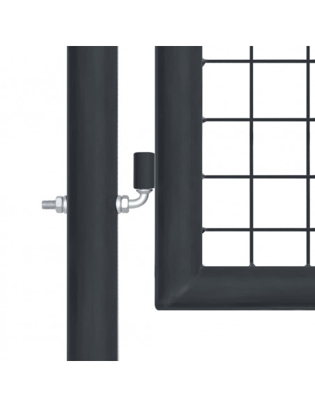 Cancello per Giardino in Acciaio Zincato Grigio 100x200 cm