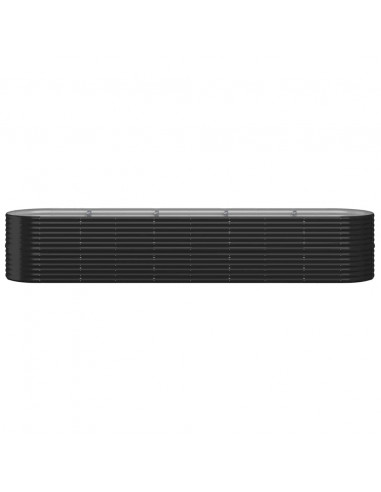 Letto da Giardino in Acciaio a Polvere 368x80x68 cm Antracite