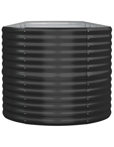 Letto da Giardino in Acciaio a Polvere 368x80x68 cm Antracite