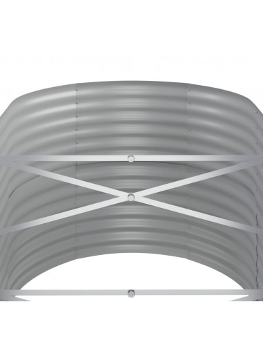 Letto da Giardino in Acciaio a Polvere 368x80x68 cm Antracite