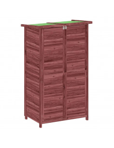 Rimessa da Giardino Moka 83x57x140 cm in Legno Massello di Pino