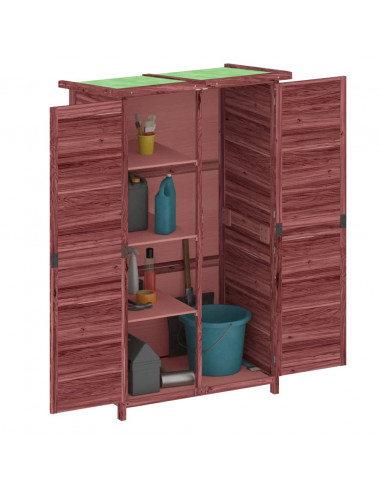 Rimessa da Giardino Moka 83x57x140 cm in Legno Massello di Pino