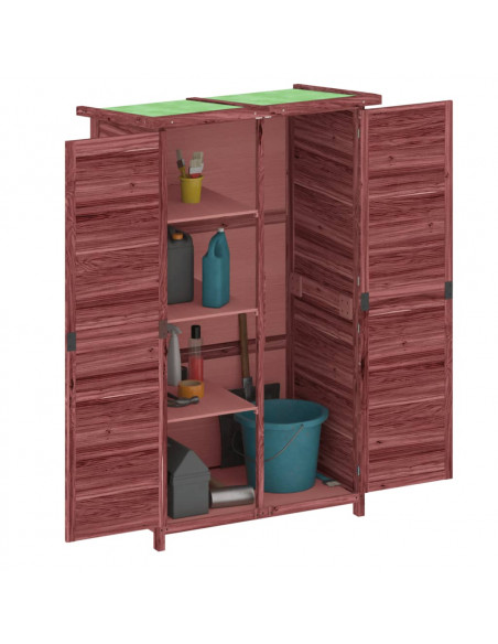 Rimessa da Giardino Moka 83x57x140 cm in Legno Massello di Pino