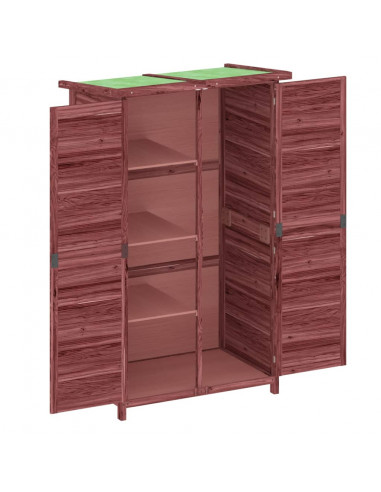 Rimessa da Giardino Moka 83x57x140 cm in Legno Massello di Pino