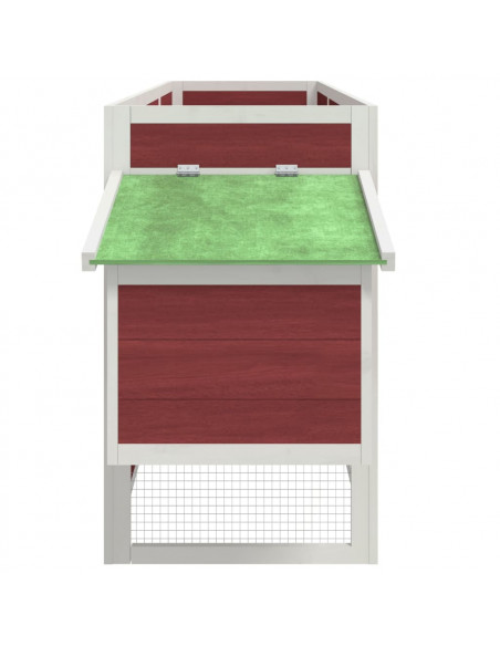 Pollaio Moka 204x50x84 cm in Legno Massello di Pino