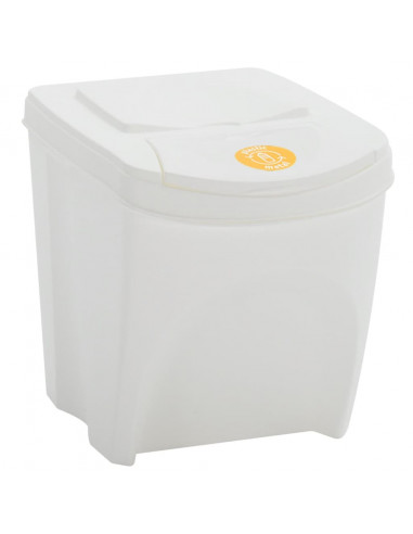 Contenitori Impilabili Rifiuti 4 pz Bianco 100 L Polipropilene