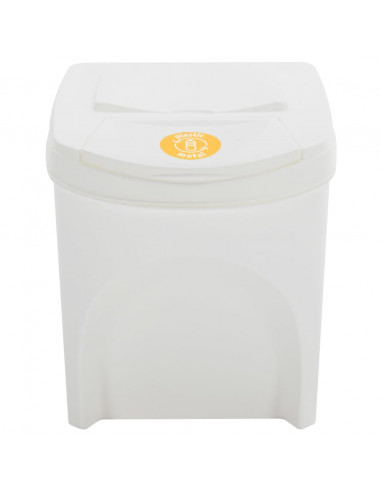 Contenitori Impilabili Rifiuti 4 pz Bianco 100 L Polipropilene