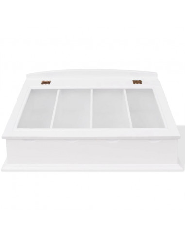 Portaposate in MDF Bianco in Stile Barocco