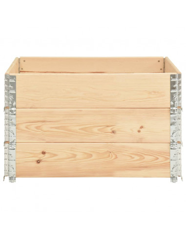 Collari per Pallet 3 pz 100x100 cm in Legno Massello di Pino