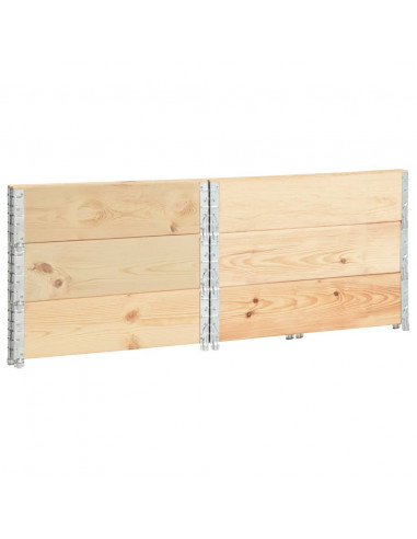 Collari per Pallet 3 pz 100x100 cm in Legno Massello di Pino