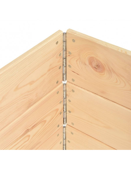 Collari per Pallet 3 pz 100x100 cm in Legno Massello di Pino
