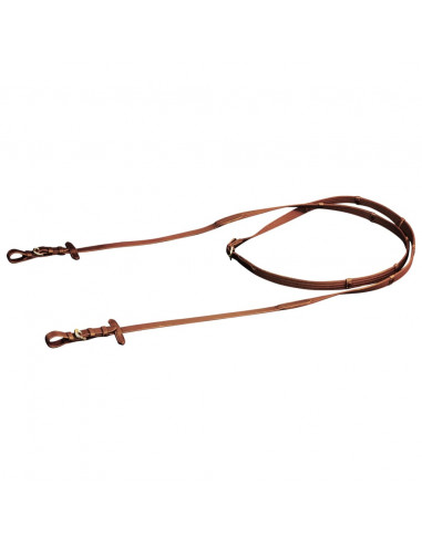Briglie in Pelle con Redini e Morso Marrone per Pony