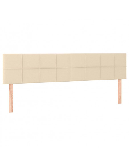 Giroletto a Molle con Materasso Crema 180x200 cm in Tessuto
