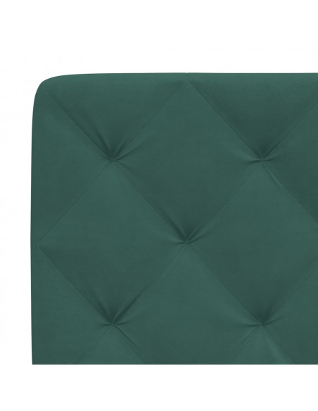 Giroletto con Testiera Verde Scuro 140x200 cm in Velluto