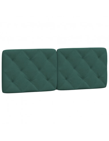 Letto con Materasso Verde Scuro 140x200 cm in Velluto