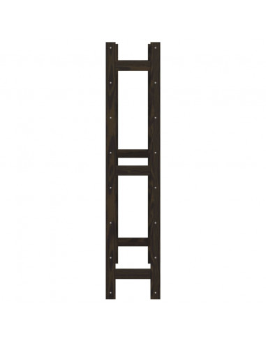 Portabottiglie per 56 Bottiglie Nero Legno Massello di Pino