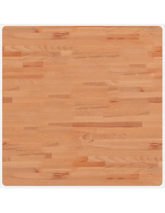 Piano per Tavolo 80x80x4 cm Quadrato Legno Massello di Faggio