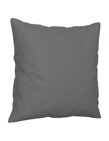 Divano 2 Posti Cuscini Grigio Scuro 120 cm Tessuto Microfibra