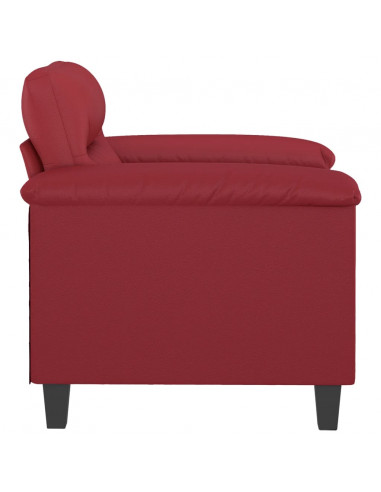 Poltrona Rosso Vino 60 cm in Similpelle