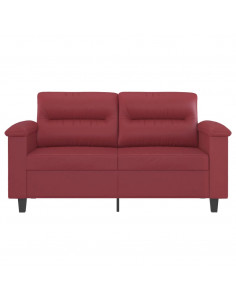 Divano a 2 Posti Rosso Vino 120 cm in Similpelle 2