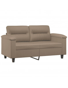 Divano a 2 Posti Cappuccino 140 cm in Similpelle