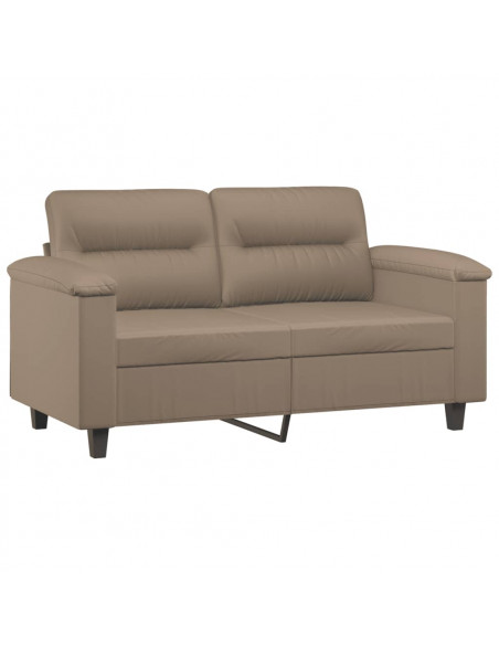 Divano a 2 Posti Cappuccino 140 cm in Similpelle