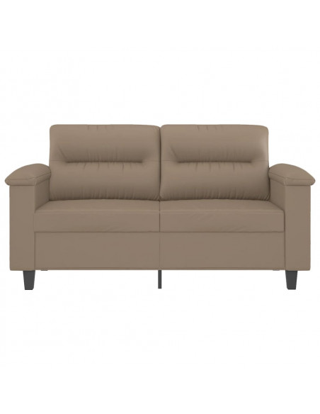 Divano a 2 Posti Cappuccino 140 cm in Similpelle