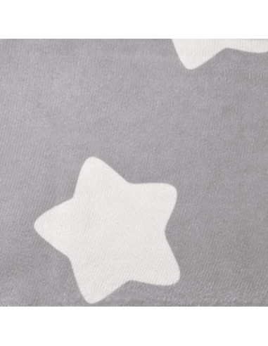 Divano per Bambini Grigio Chiaro con Stelle in Morbido Peluche