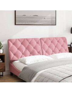 Cuscino Testiera Rosa 160 cm in Velluto 2
