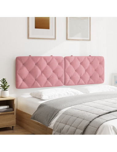 Cuscino Testiera Rosa 160 cm in Velluto