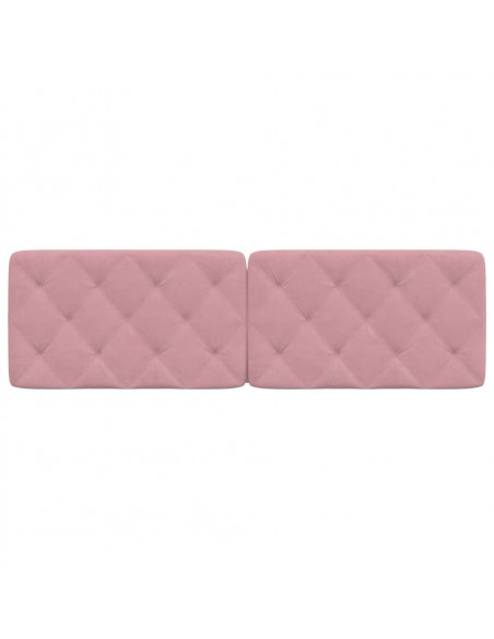 Cuscino Testiera Rosa 160 cm in Velluto