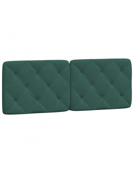 Cuscino Testiera Verde Scuro 140 cm in Velluto