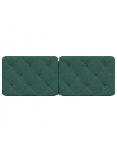 Cuscino Testiera Verde Scuro 140 cm in Velluto