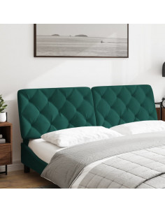 Cuscino Testiera Verde Scuro 160 cm in Velluto 2