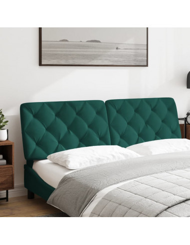 Cuscino Testiera Verde Scuro 160 cm in Velluto