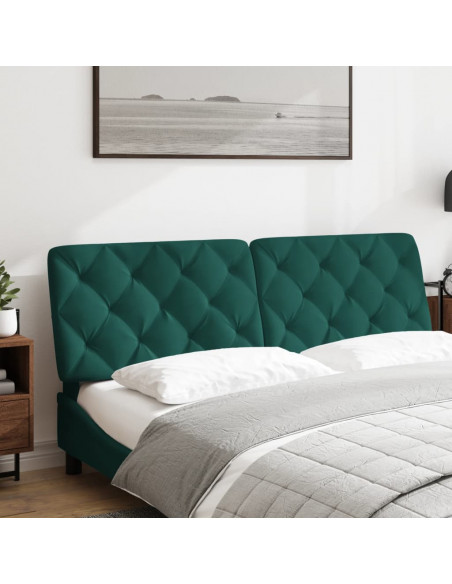Cuscino Testiera Verde Scuro 160 cm in Velluto