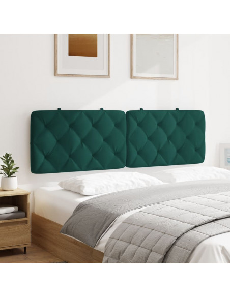Cuscino Testiera Verde Scuro 160 cm in Velluto