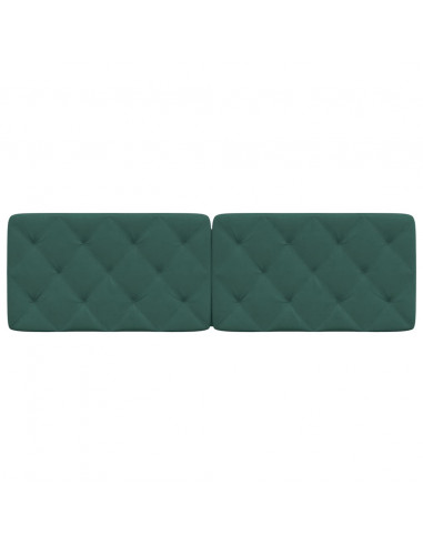 Cuscino Testiera Verde Scuro 160 cm in Velluto
