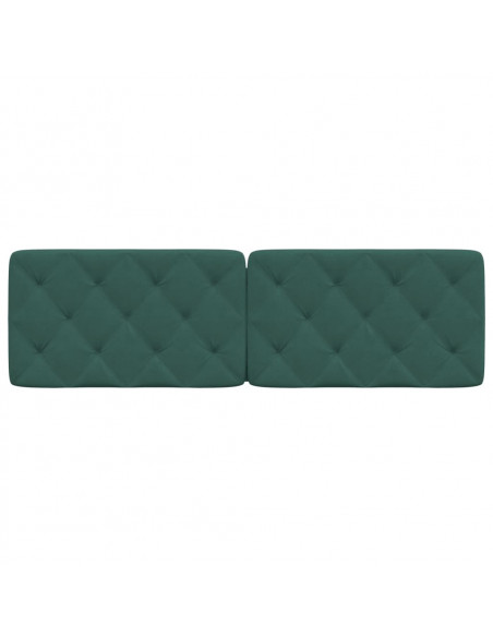 Cuscino Testiera Verde Scuro 160 cm in Velluto