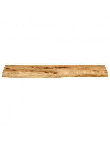 Piano Tavolo 100x40x3,8 cm Bordi Vivi Legno di Mango Grezzo