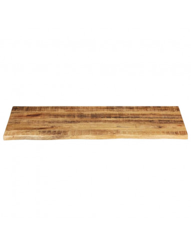 Piano Tavolo 120x60x3,8 cm Bordi Vivi Legno di Mango Grezzo