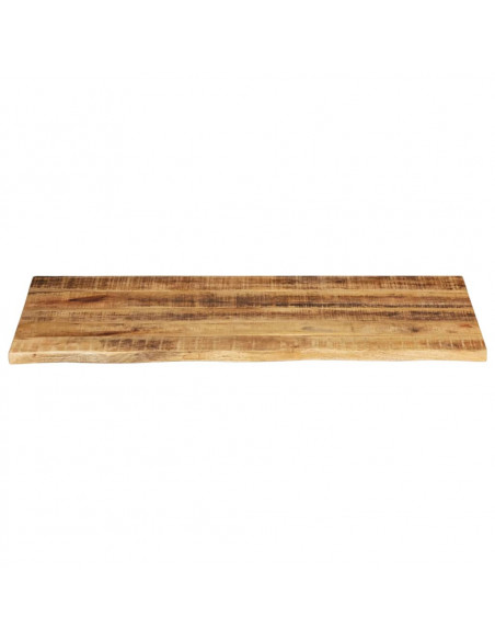 Piano Tavolo 120x60x3,8 cm Bordi Vivi Legno di Mango Grezzo